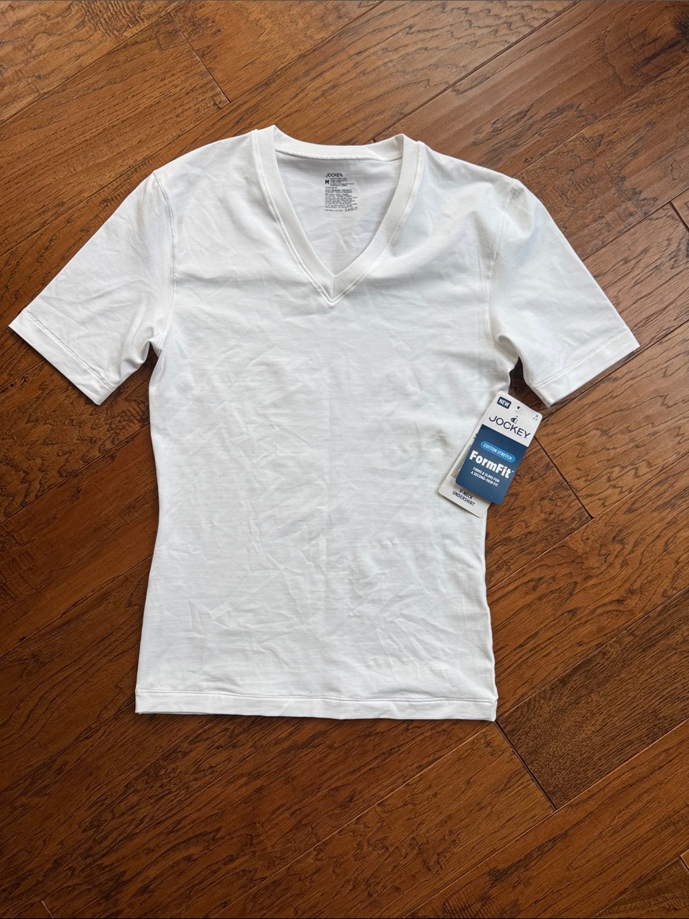 Jockey White Men’s V-Neck Short Sleeve Tee - FormFit